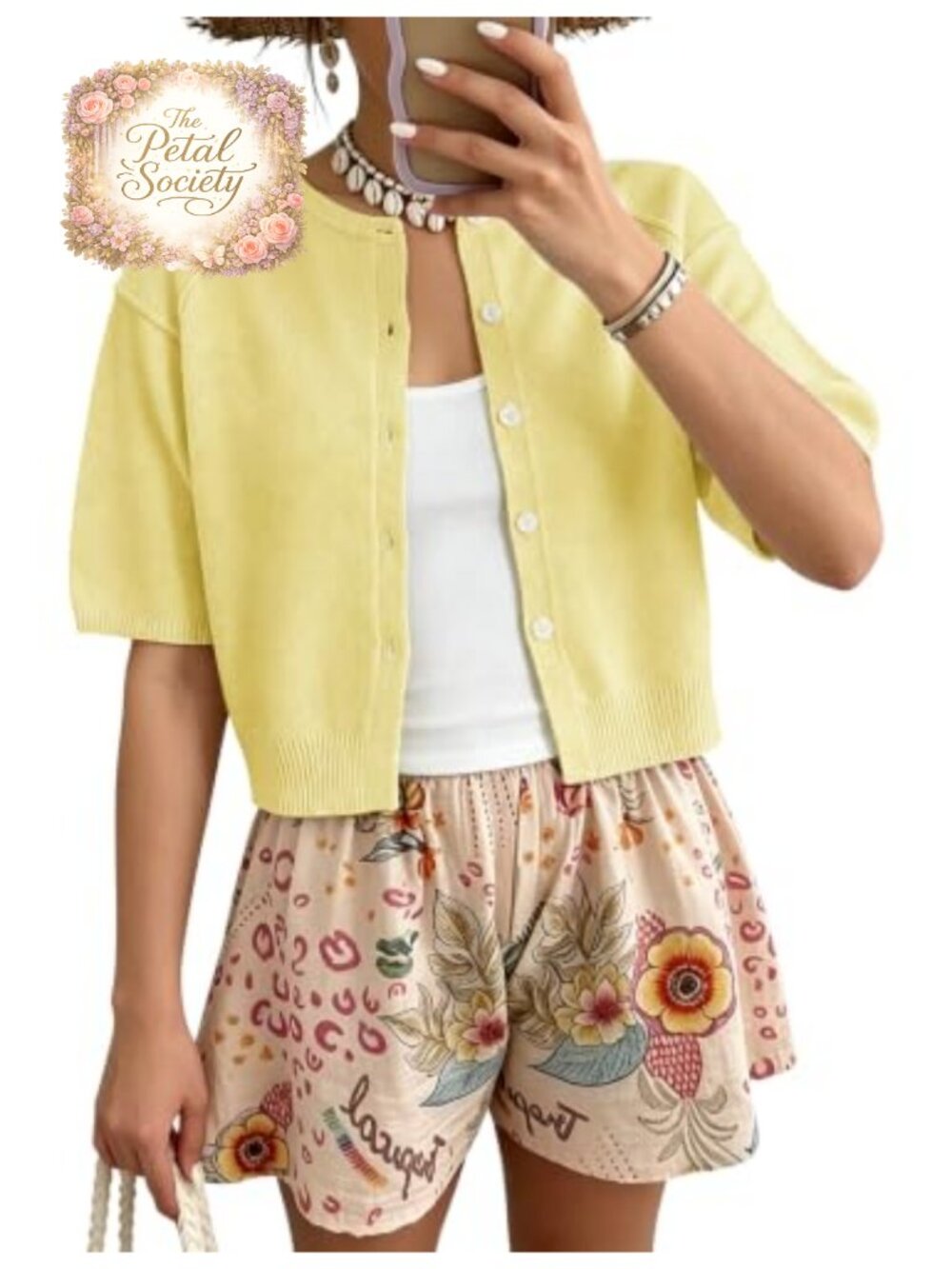 Ribbed Knit Button Up Short Sleeve Cardigan Lightweight Crewneck Layer